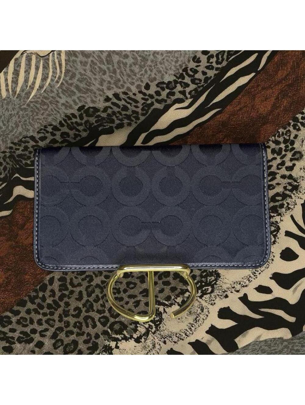 black coach checkbook cover